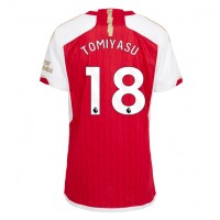 Arsenal Takehiro Tomiyasu #18 Domáci Ženy futbalový dres 2023-24 Krátky Rukáv